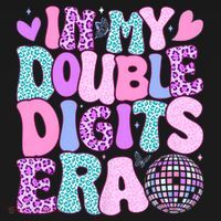 In My Double Digits Era Retro 10 Year Old 10th Birthday Girl Long Sleeve Shirt thumb 2