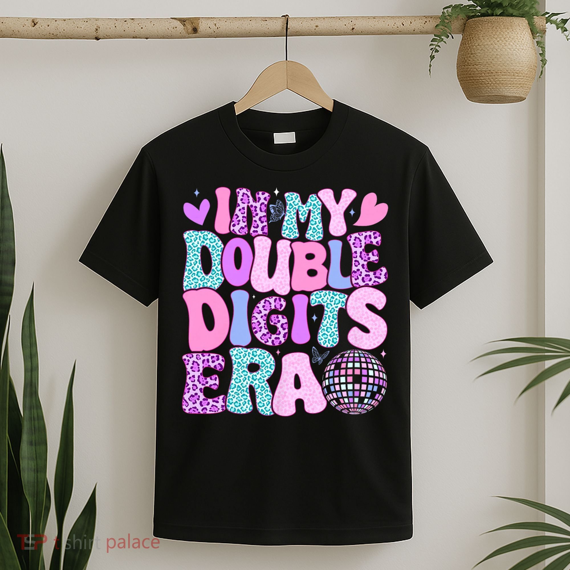 In My Double Digits Era Retro 10 Year Old 10th Birthday Girl T-Shirt