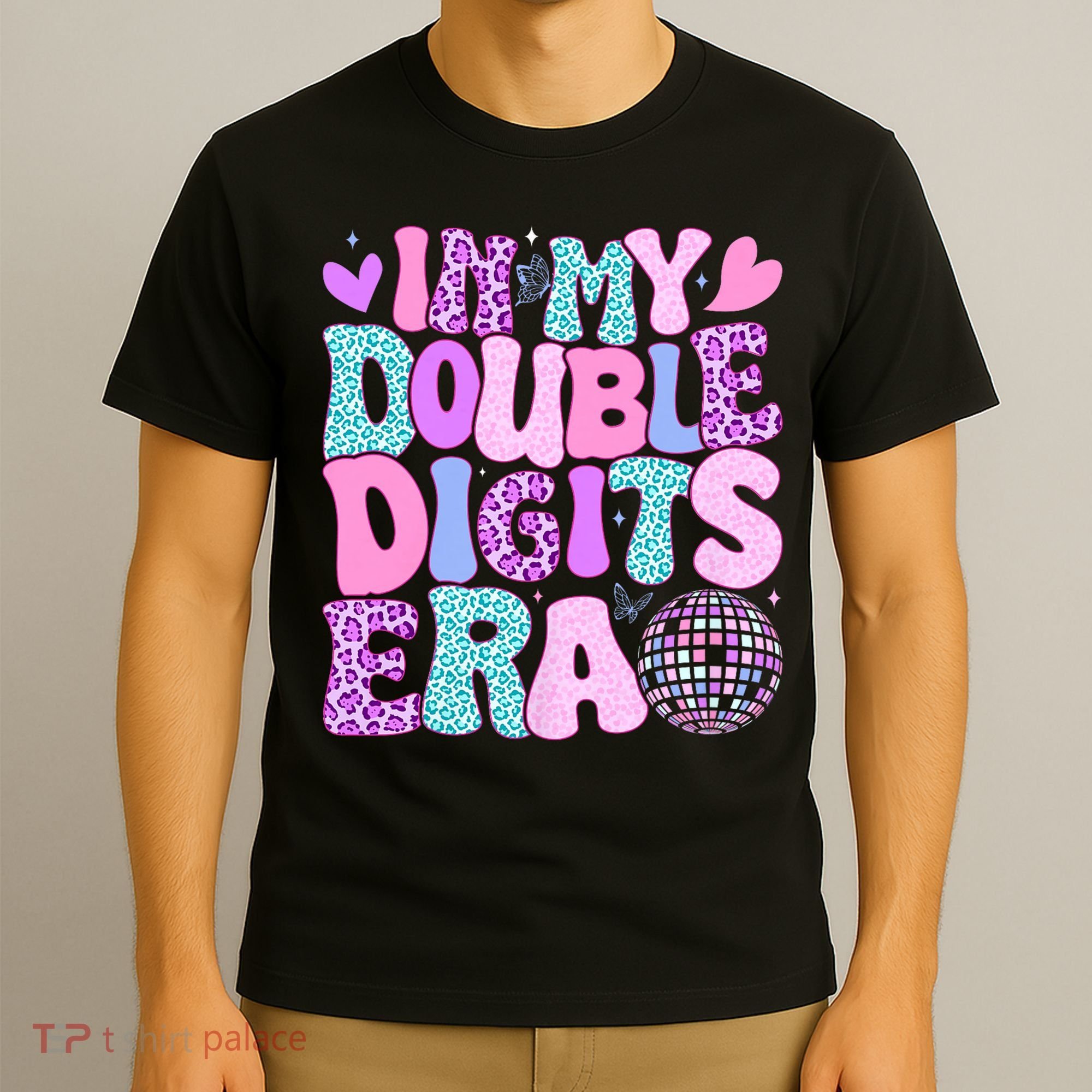 In My Double Digits Era Retro 10 Year Old 10th Birthday Girl T-Shirt