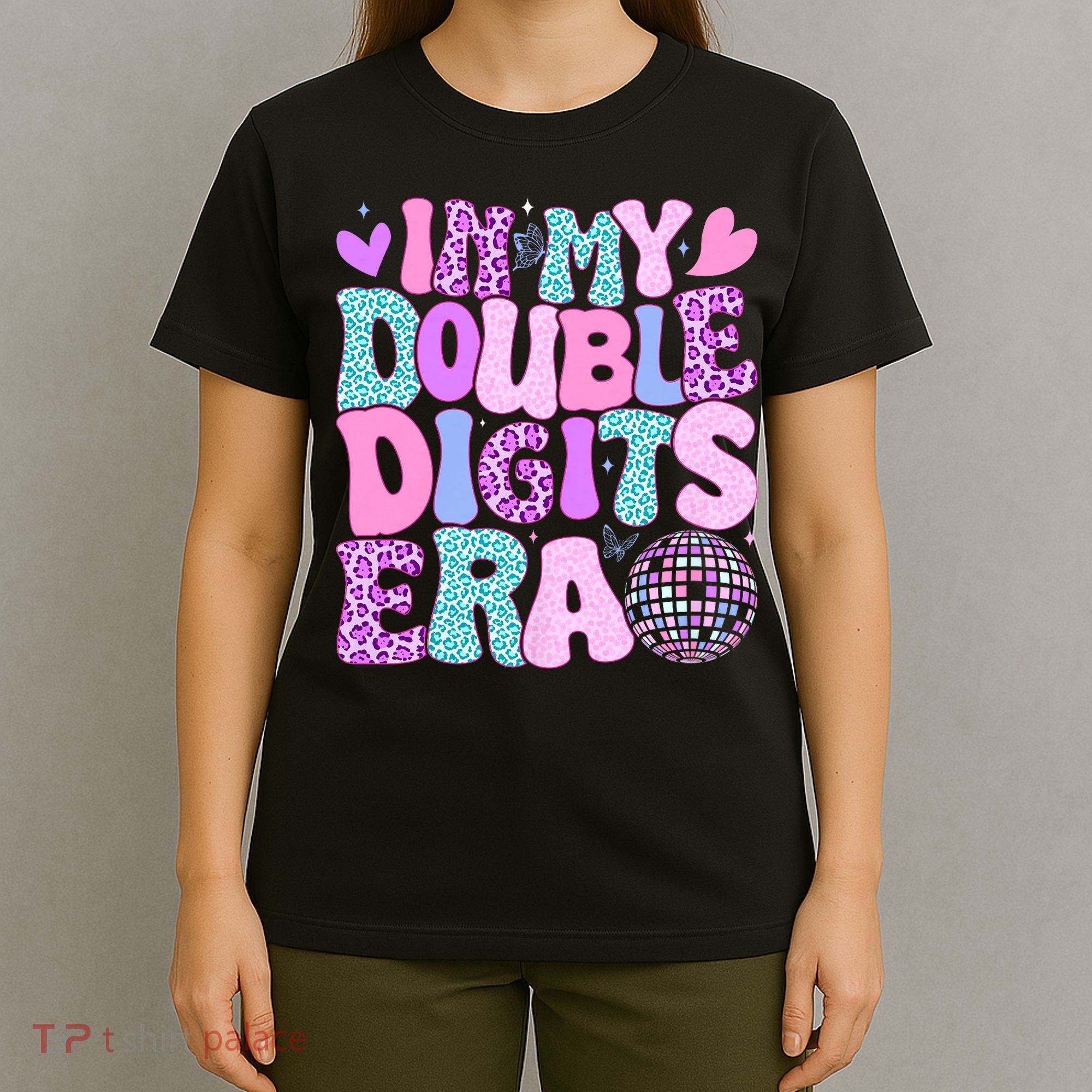 In My Double Digits Era Retro 10 Year Old 10th Birthday Girl T-Shirt