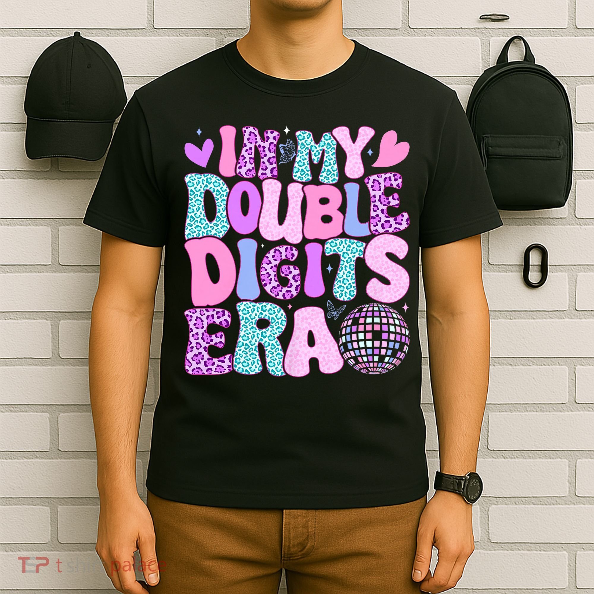In My Double Digits Era Retro 10 Year Old 10th Birthday Girl T-Shirt