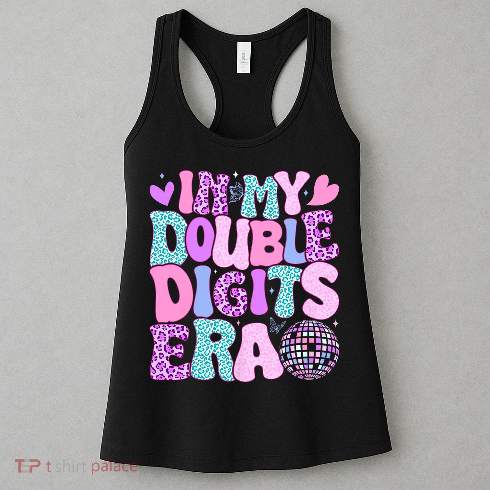 In My Double Digits Era Retro 10 Year Old 10th Birthday Girl Women's Tank Top