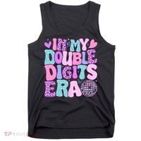In My Double Digits Era Retro 10 Year Old 10th Birthday Girl Tank Top thumb 0