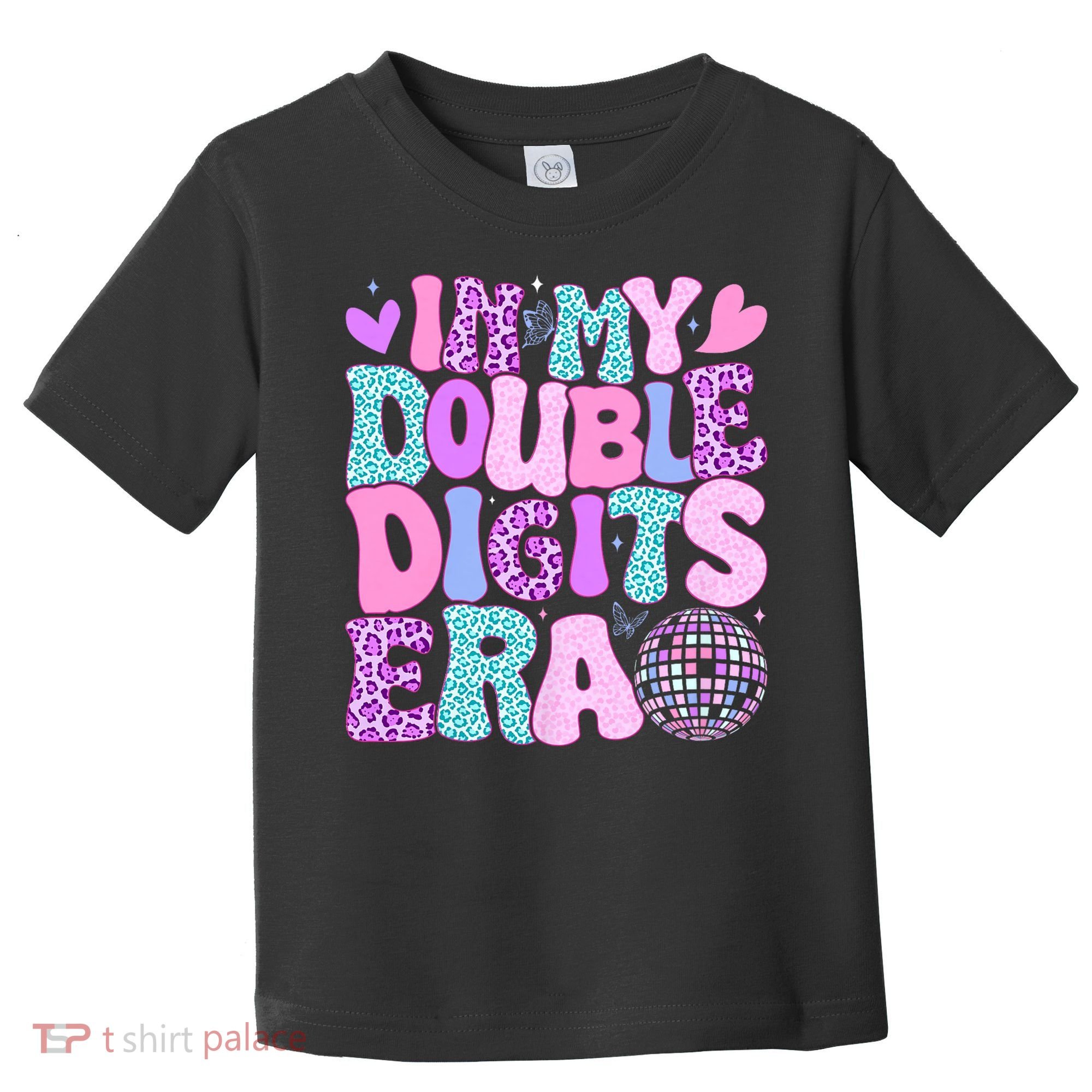 In My Double Digits Era Retro 10 Year Old 10th Birthday Girl Toddler T-Shirt