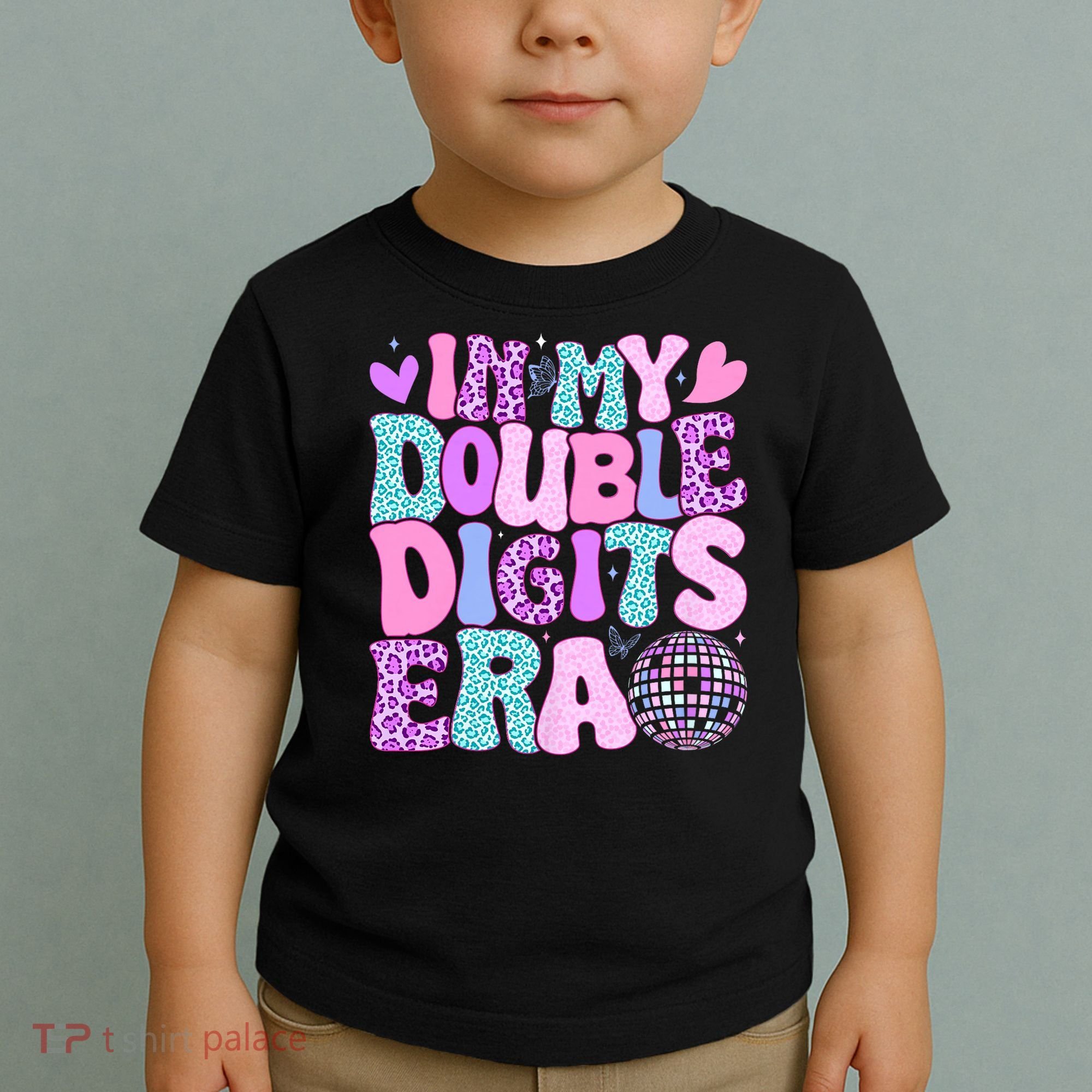 In My Double Digits Era Retro 10 Year Old 10th Birthday Girl Toddler T-Shirt