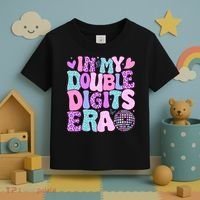 In My Double Digits Era Retro 10 Year Old 10th Birthday Girl Toddler T-Shirt thumb 3