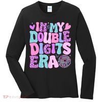 In My Double Digits Era Retro 10 Year Old 10th Birthday Girl Women's Long Sleeve Shirt thumb 0