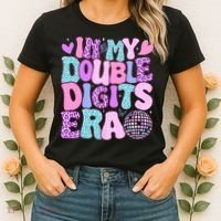 In My Double Digits Era Retro 10 Year Old 10th Birthday Girl Women's T-Shirt thumb 2
