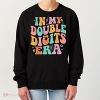 In My Double Digits Era Retro Groovy 10th Birthday Women's Sweatshirt thumb 0