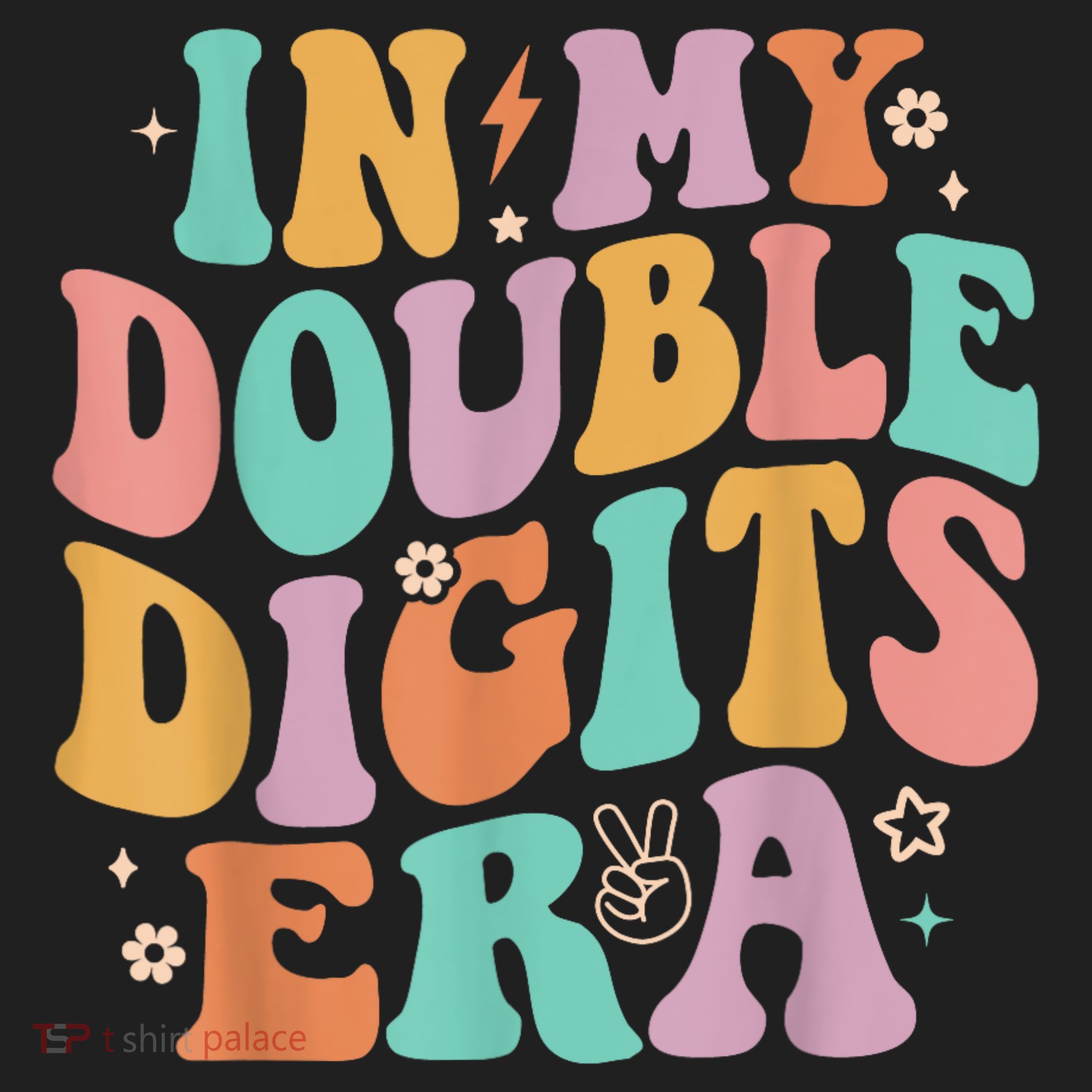 In My Double Digits Era Retro Groovy 10th Birthday Women's Sweatshirt
