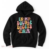 In My Double Digits Era Retro Groovy 10th Birthday Hoodie thumb 0