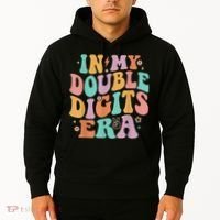 In My Double Digits Era Retro Groovy 10th Birthday Hoodie thumb 2