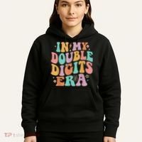 In My Double Digits Era Retro Groovy 10th Birthday Hoodie thumb 5