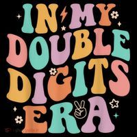In My Double Digits Era Retro Groovy 10th Birthday Hoodie thumb 7