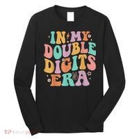 In My Double Digits Era Retro Groovy 10th Birthday Long Sleeve Shirt thumb 0