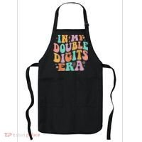 In My Double Digits Era Retro Groovy 10th Birthday Apron thumb 0