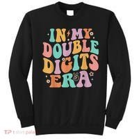 In My Double Digits Era Retro Groovy 10th Birthday Sweatshirt thumb 0