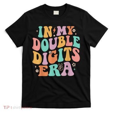 In My Double Digits Era Retro Groovy 10th Birthday T-Shirt
