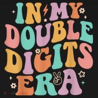 In My Double Digits Era Retro Groovy 10th Birthday Pajama Set thumb 2
