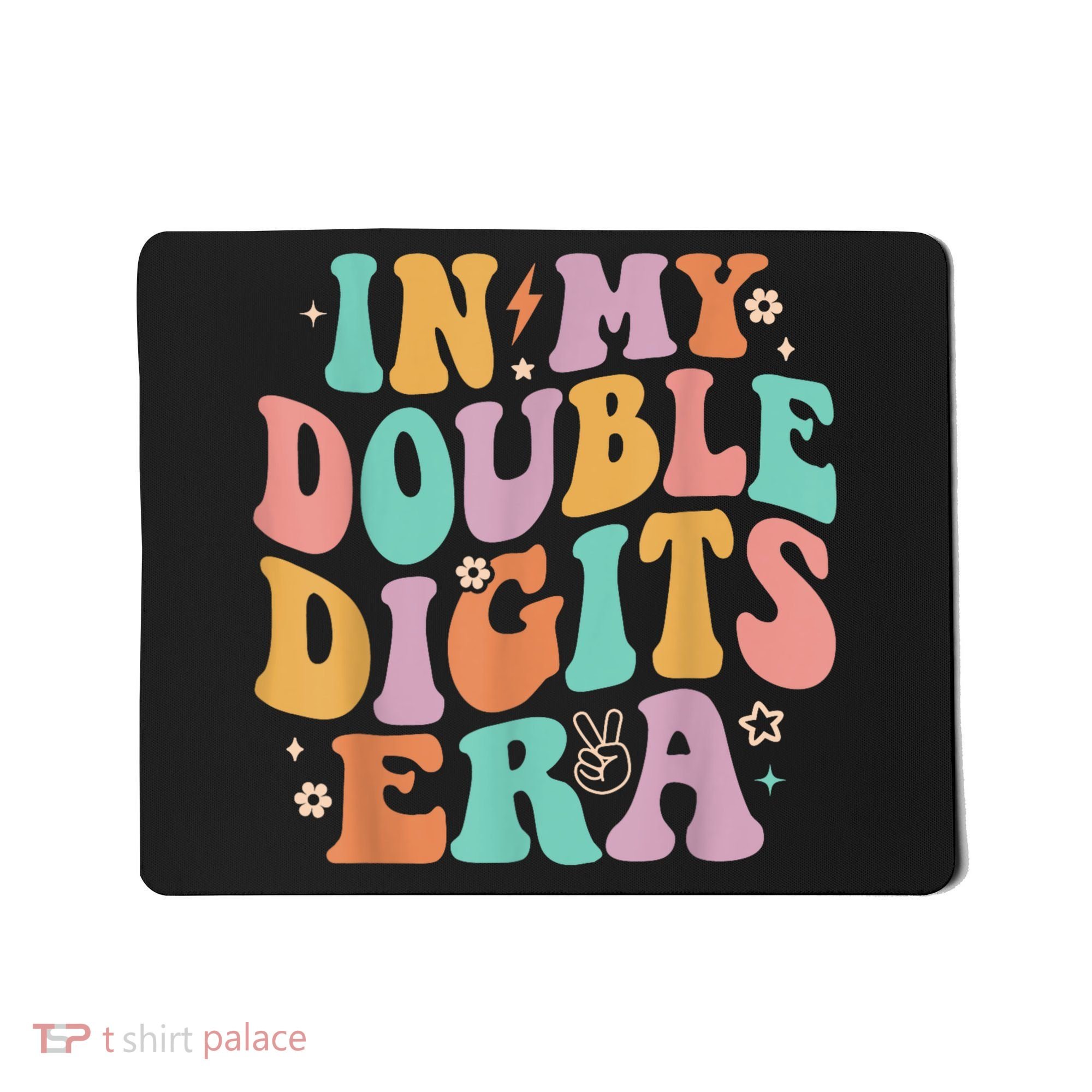 In My Double Digits Era Retro Groovy 10th Birthday Mousepad