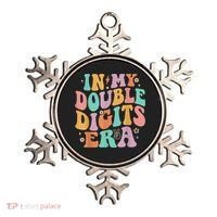 In My Double Digits Era Retro Groovy 10th Birthday Ornament thumb 0