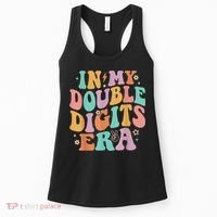 In My Double Digits Era Retro Groovy 10th Birthday Women's Tank Top thumb 0
