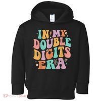 In My Double Digits Era Retro Groovy 10th Birthday Toddler Hoodie thumb 0