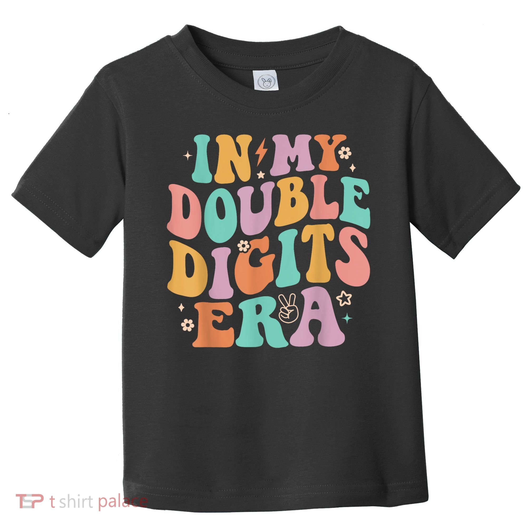 In My Double Digits Era Retro Groovy 10th Birthday Toddler T-Shirt
