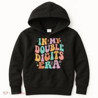 In My Double Digits Era Retro Groovy 10th Birthday Kids Hoodie thumb 0