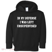 In My Defense I Was Left Unsupervised Toddler Hoodie thumb 0