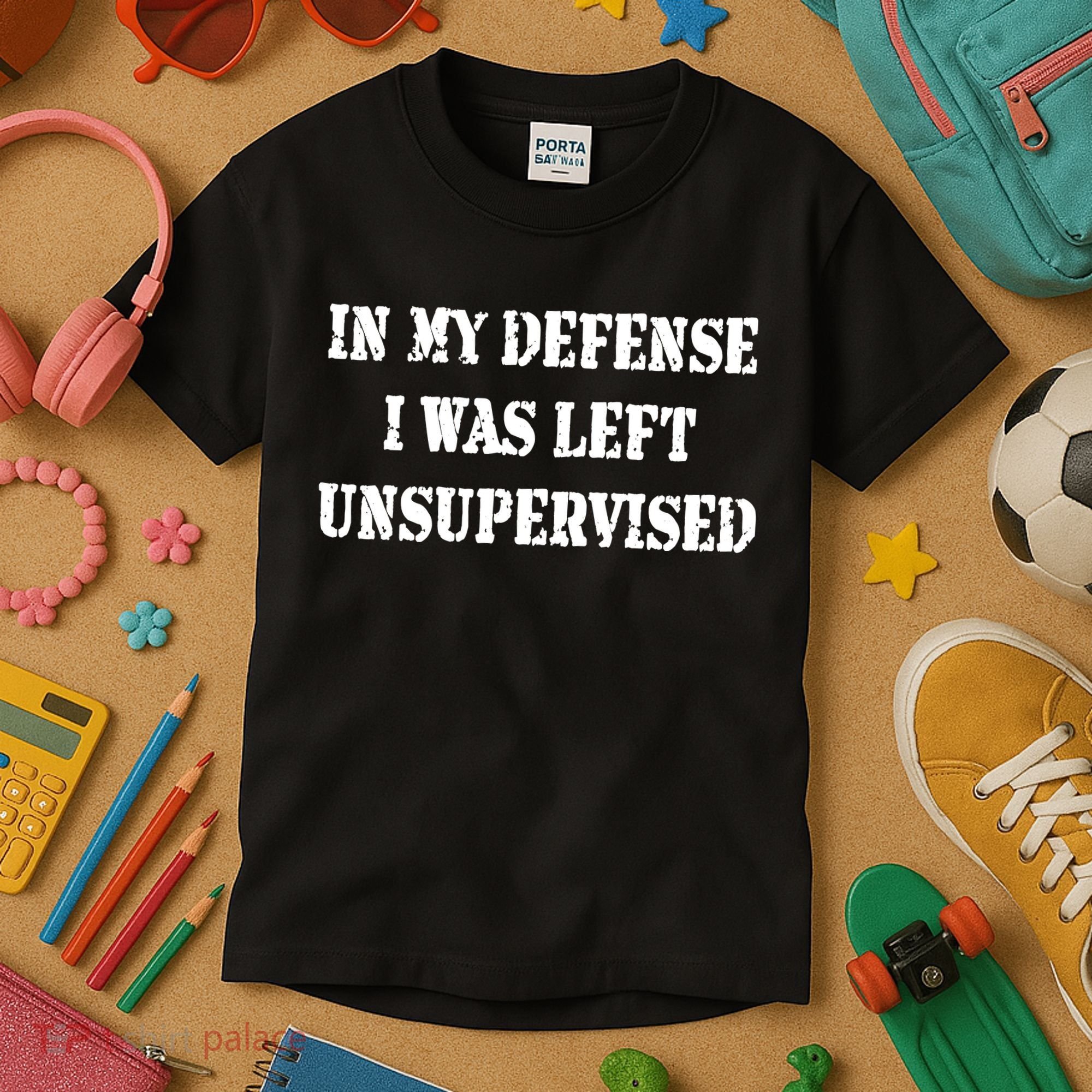 In My Defense I Was Left Unsupervised Kids T-Shirt