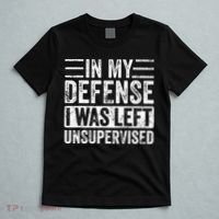 In My Defense I Was Left Unsupervised Funny Retro Vintage T-Shirt thumb 5