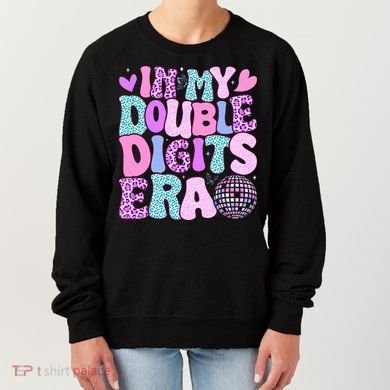 In My Double Digits Era Retro 10 Year Old 10th Birthday Women's Sweatshirt