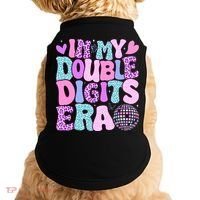In My Double Digits Era Retro 10 Year Old 10th Birthday Doggie Tank thumb 0