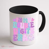 In My Double Digits Era Retro 10 Year Old 10th Birthday Coffee Mug thumb 1