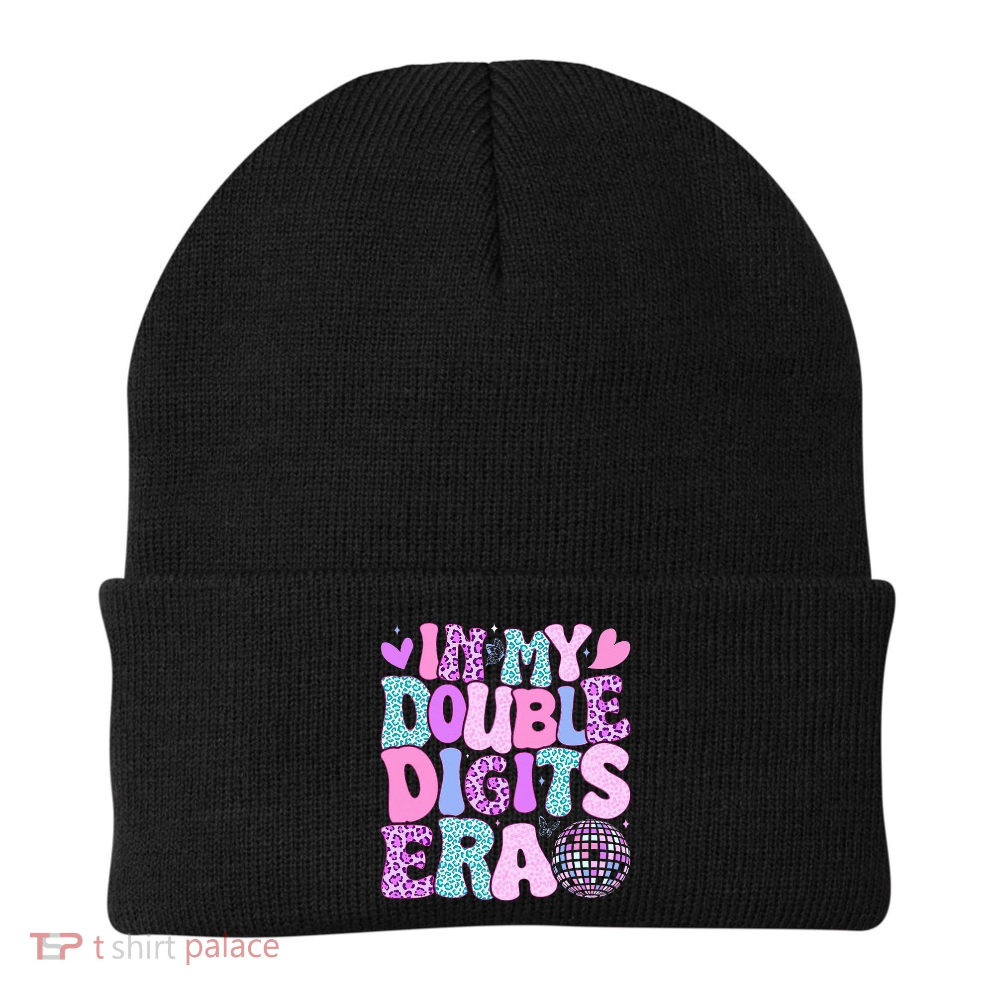 In My Double Digits Era Retro 10 Year Old 10th Birthday Beanie