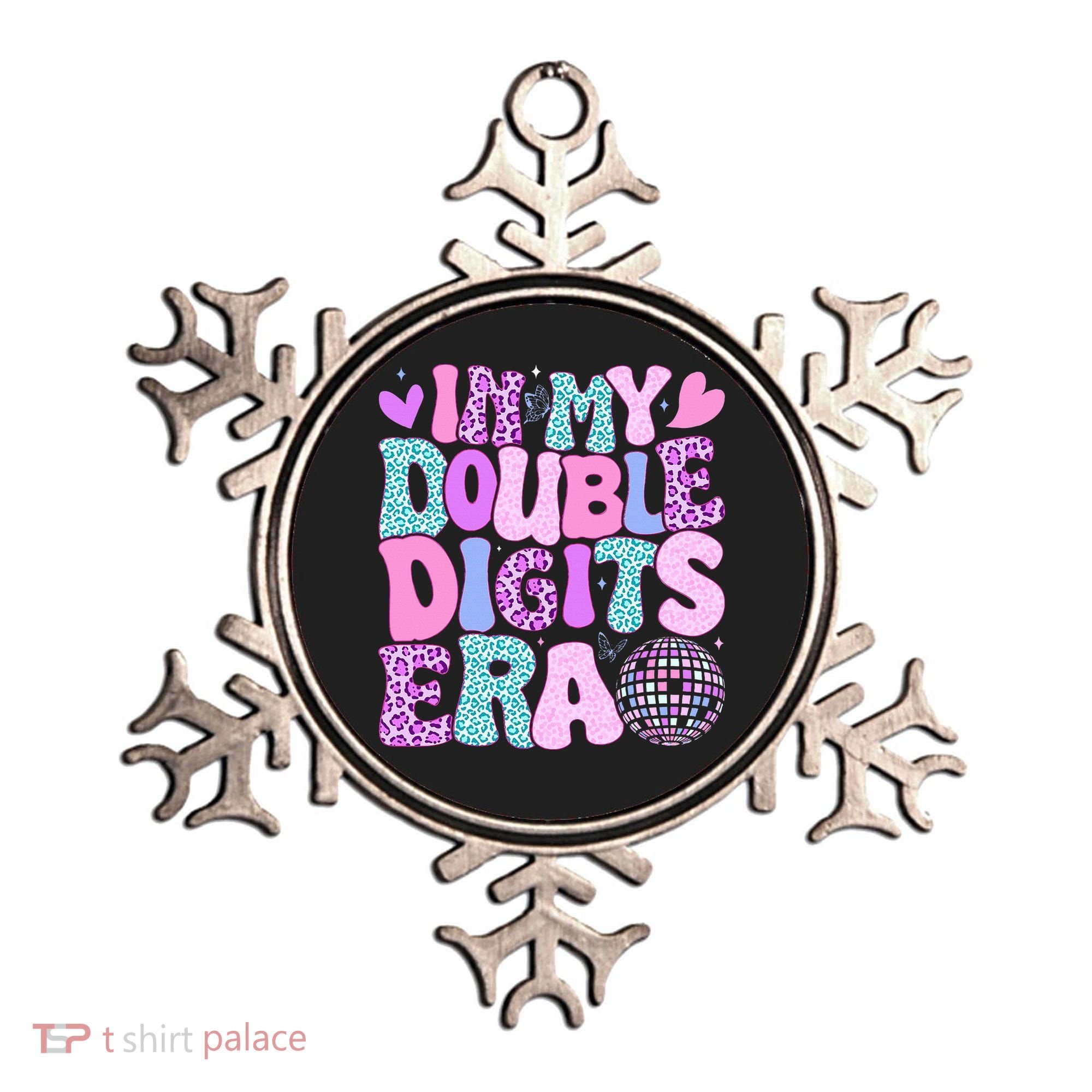 In My Double Digits Era Retro 10 Year Old 10th Birthday Ornament