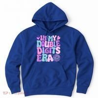In My Double Digits Era Retro 10 Year Old 10th Birthday Hoodie thumb 0