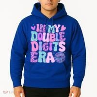 In My Double Digits Era Retro 10 Year Old 10th Birthday Hoodie thumb 2