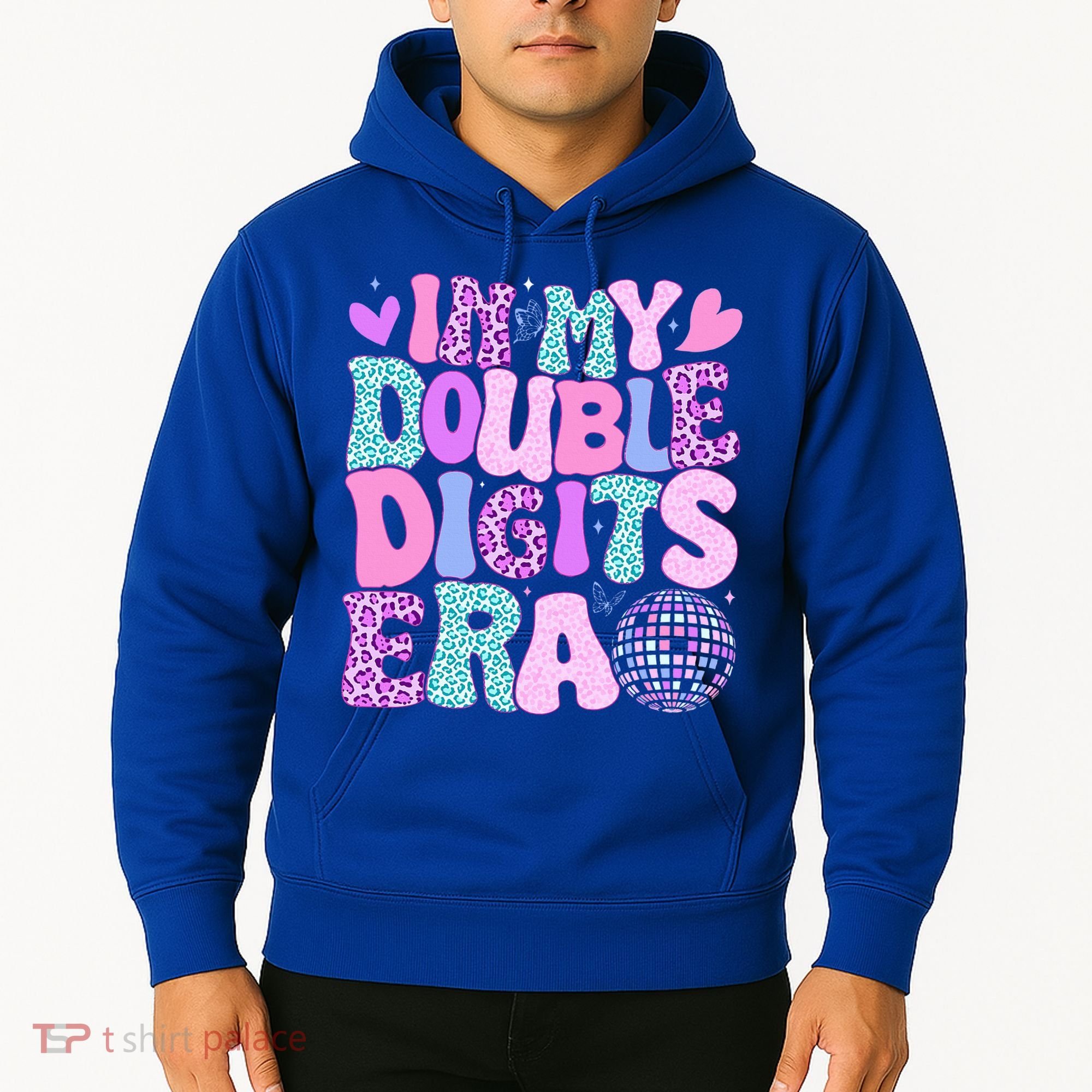 In My Double Digits Era Retro 10 Year Old 10th Birthday Hoodie