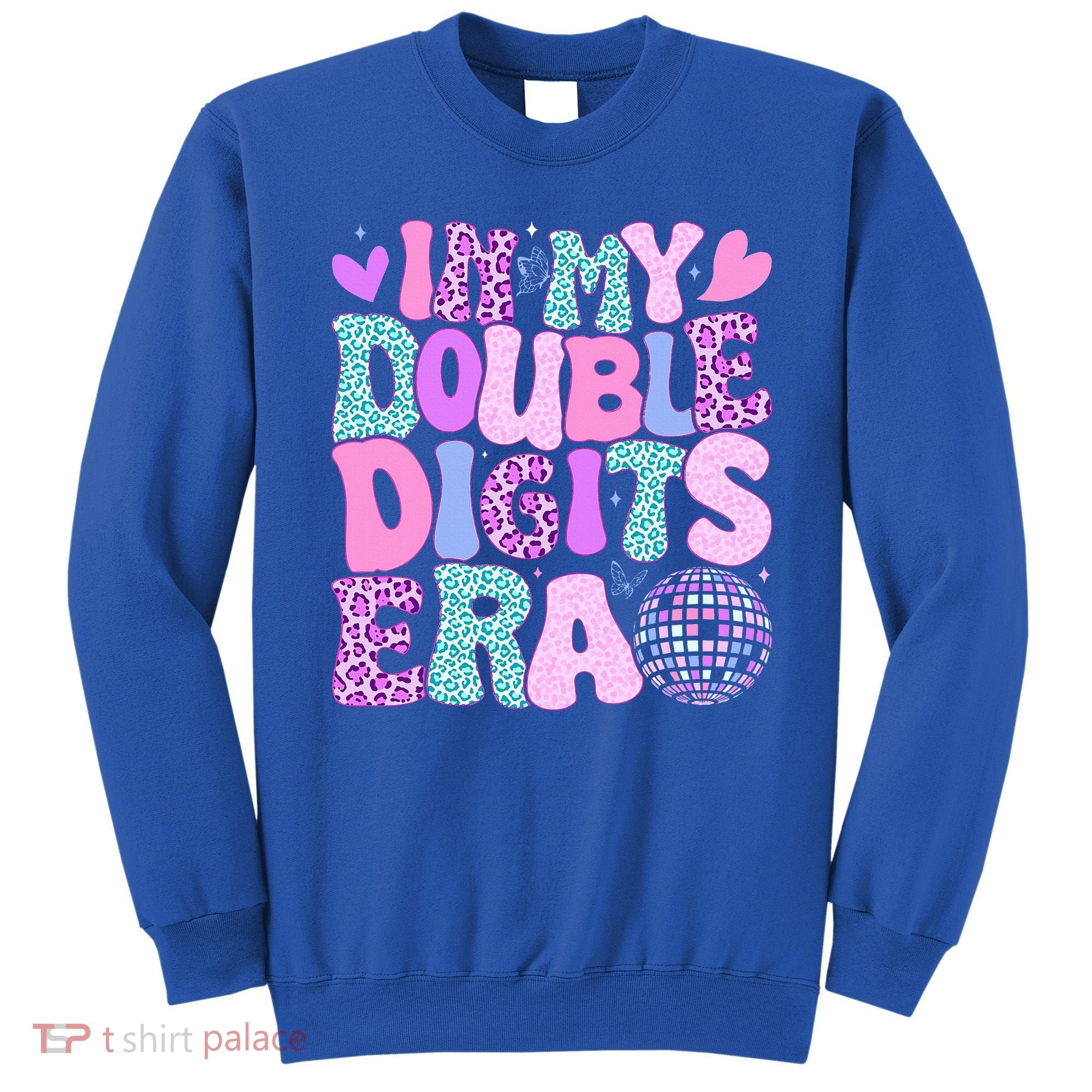 In My Double Digits Era Retro 10 Year Old 10th Birthday Sweatshirt
