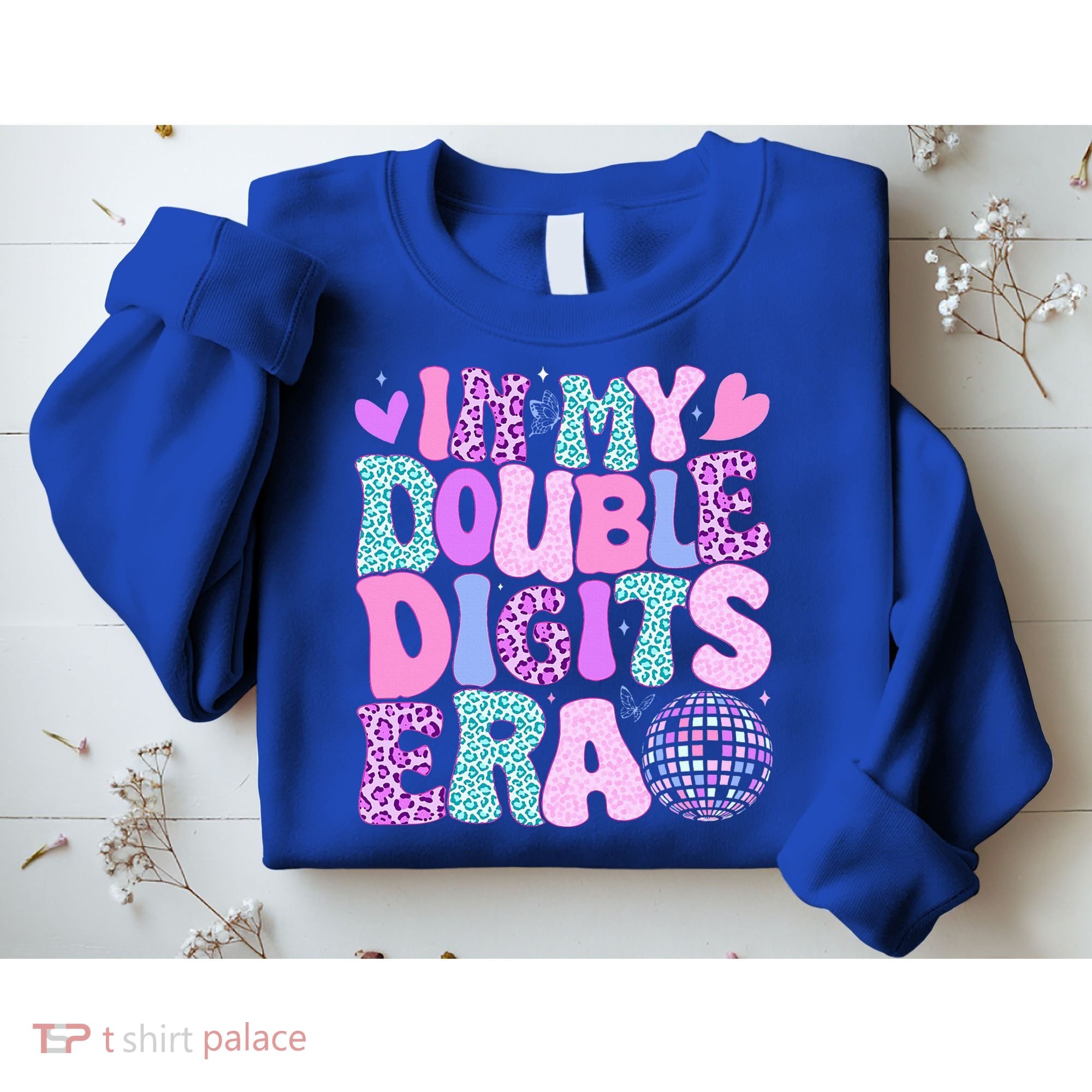 In My Double Digits Era Retro 10 Year Old 10th Birthday Sweatshirt