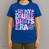In My Double Digits Era Retro 10 Year Old 10th Birthday T-Shirt thumb 4
