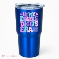 In My Double Digits Era Retro 10 Year Old 10th Birthday Tumbler thumb 0