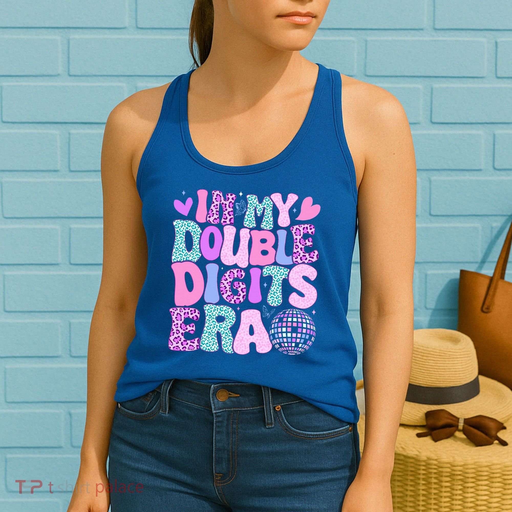 In My Double Digits Era Retro 10 Year Old 10th Birthday Women's Tank Top