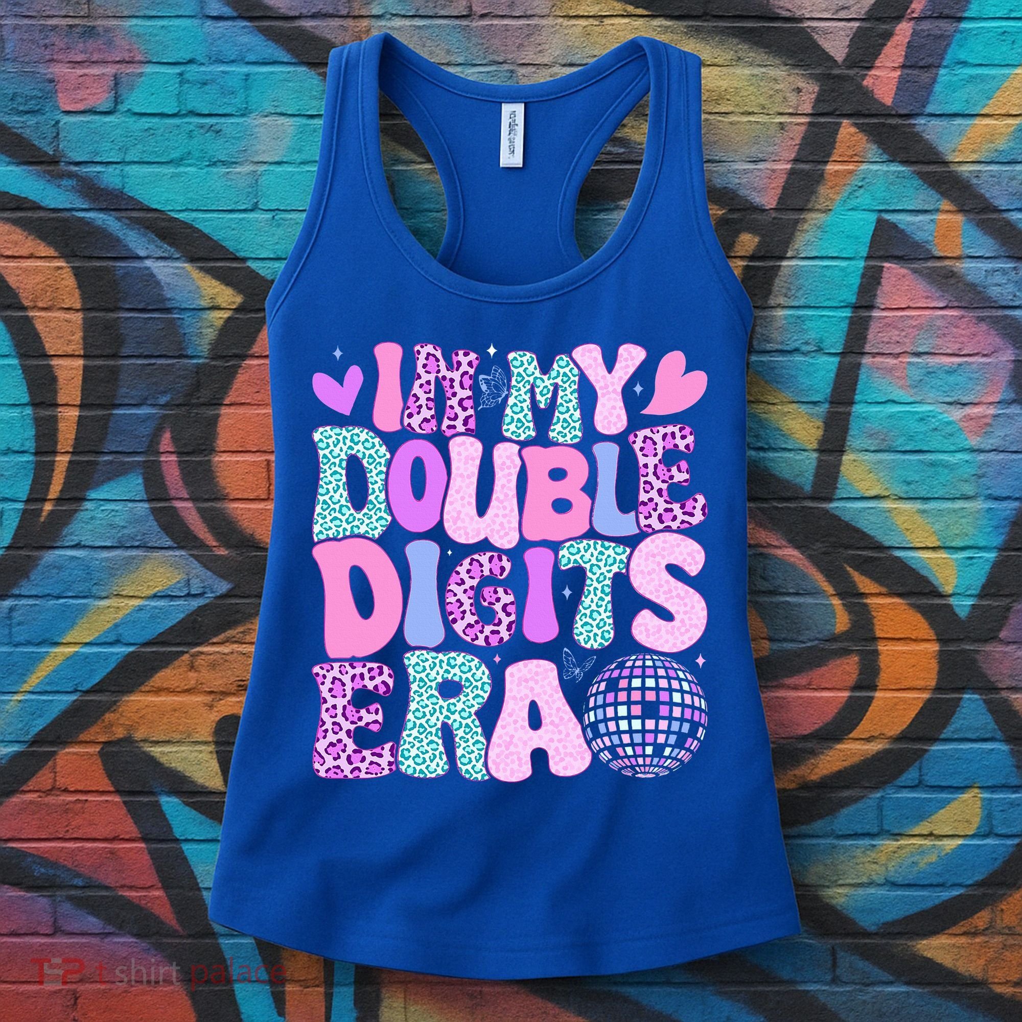 In My Double Digits Era Retro 10 Year Old 10th Birthday Women's Tank Top