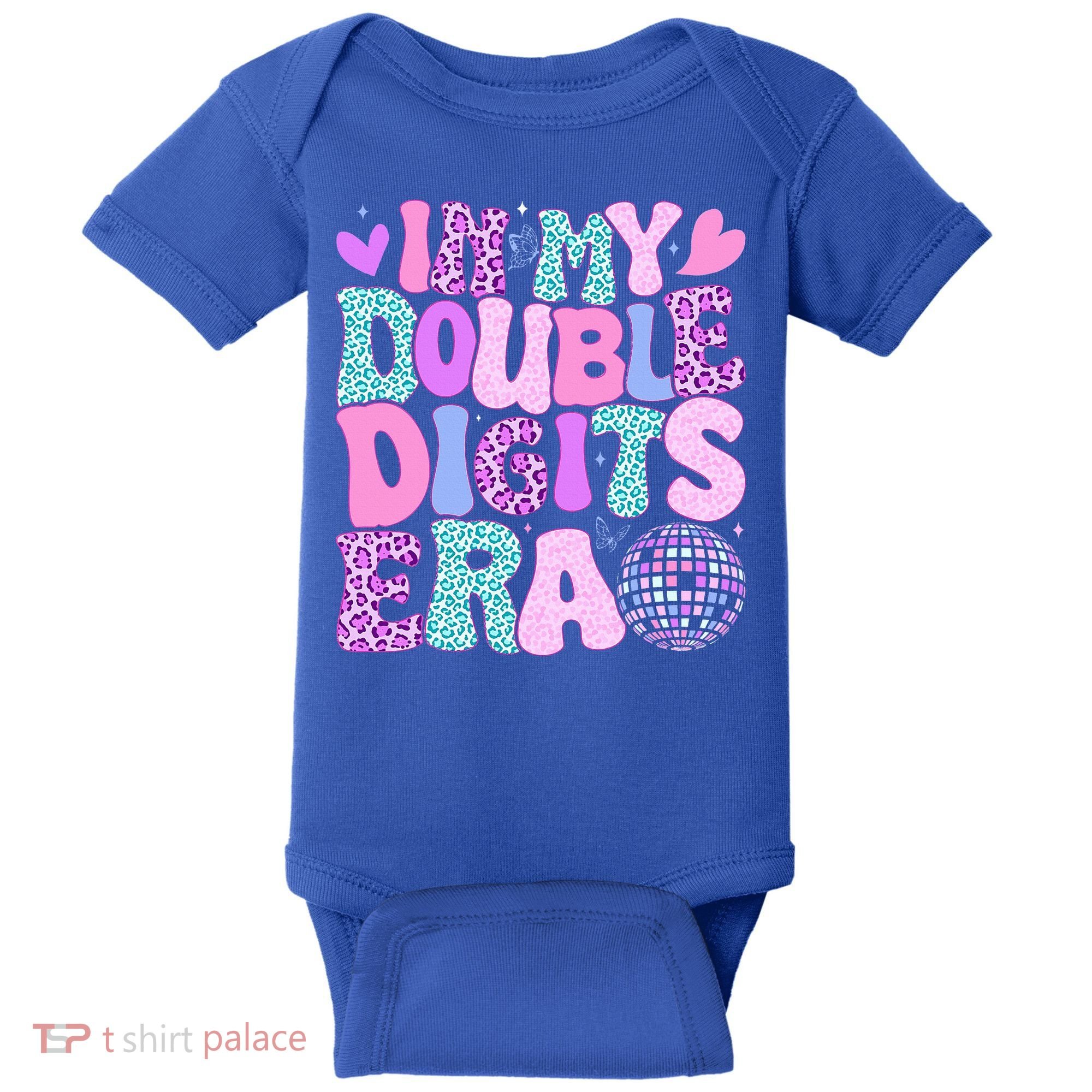 In My Double Digits Era Retro 10 Year Old 10th Birthday Baby Bodysuit