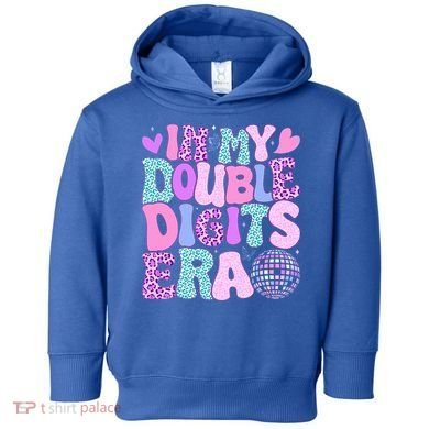 In My Double Digits Era Retro 10 Year Old 10th Birthday Toddler Hoodie