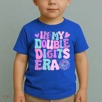 In My Double Digits Era Retro 10 Year Old 10th Birthday Toddler T-Shirt thumb 2