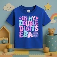 In My Double Digits Era Retro 10 Year Old 10th Birthday Toddler T-Shirt thumb 3